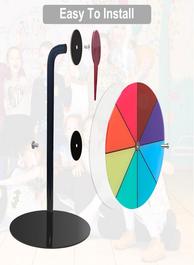 kithing 7.8" Spinning Prize Wheel, Spinning Wheel for Prizes with Stand 8 Slots Tabletop Roulette Spinner with Dry Erase Marker & Eraser - Spinner Wheel of Fortune Spinning Game, Carnival, Trade Show, Class - Image 5